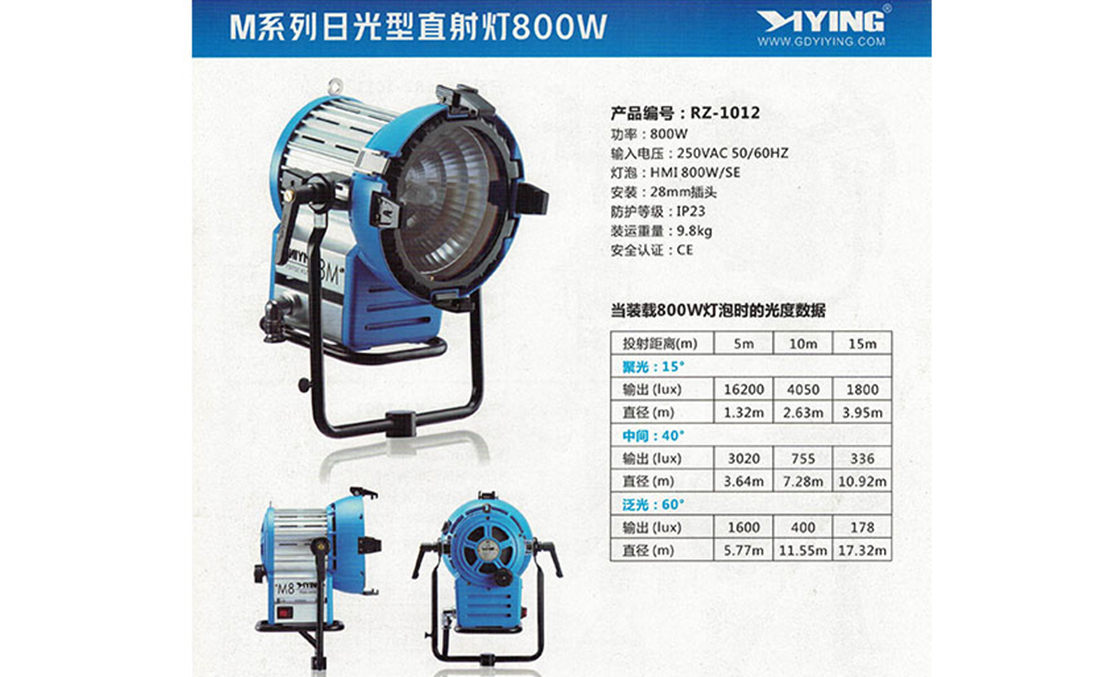 M系列日光型直射灯800W